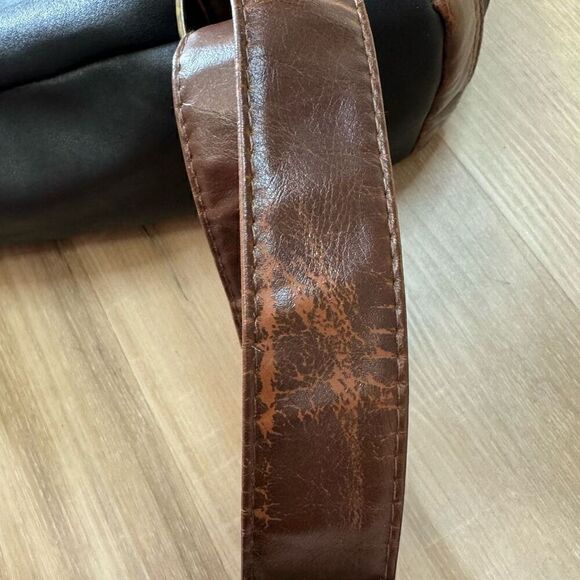 Vintage MGM Grand Las Vegas Mini Leather Backpack Black And Brown Distressed - Picture 9 of 13